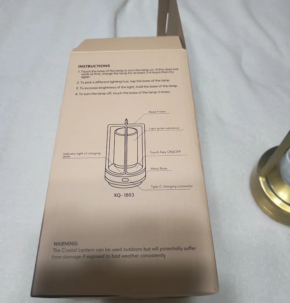 Klarako Gold and Clear Crystal Lantern. NEW IN BOX